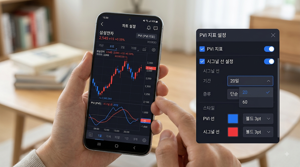 모바일 MTS 환경에서의 PVI 지표 시그널 선(Signal Line) 설정과 배열 확인 원리 2 image 43