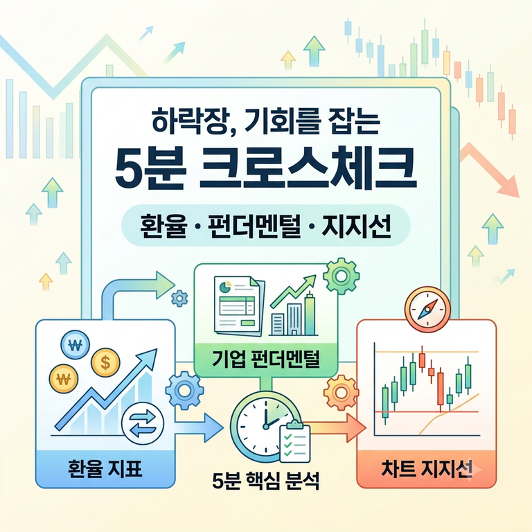 하락장 분석 전 5분만 챙기세요… 환율 지표와 기업 펀더멘털, 차트 지지선 크로스체크법 6 크로스