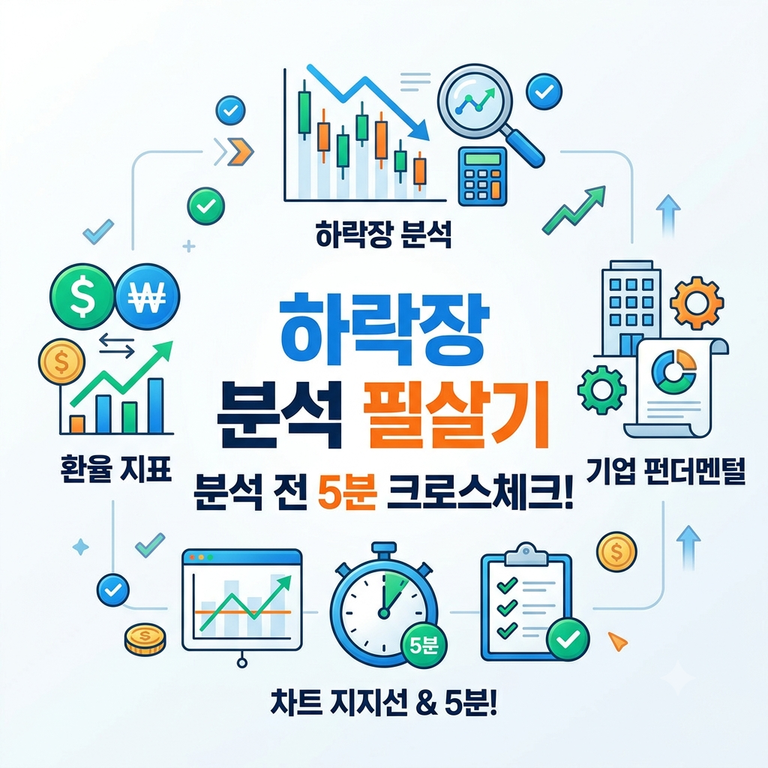 하락장 분석 전 5분만 챙기세요… 환율 지표와 기업 펀더멘털, 차트 지지선 크로스체크법 7 하락장