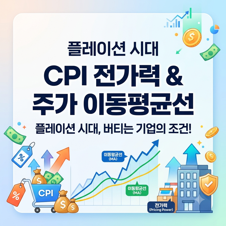 플레이션 시대, 어떤 기업이 버텨낼까? 소비자물가지수(CPI) 전가력과 주가 이동평균선의 비밀 5 image 47