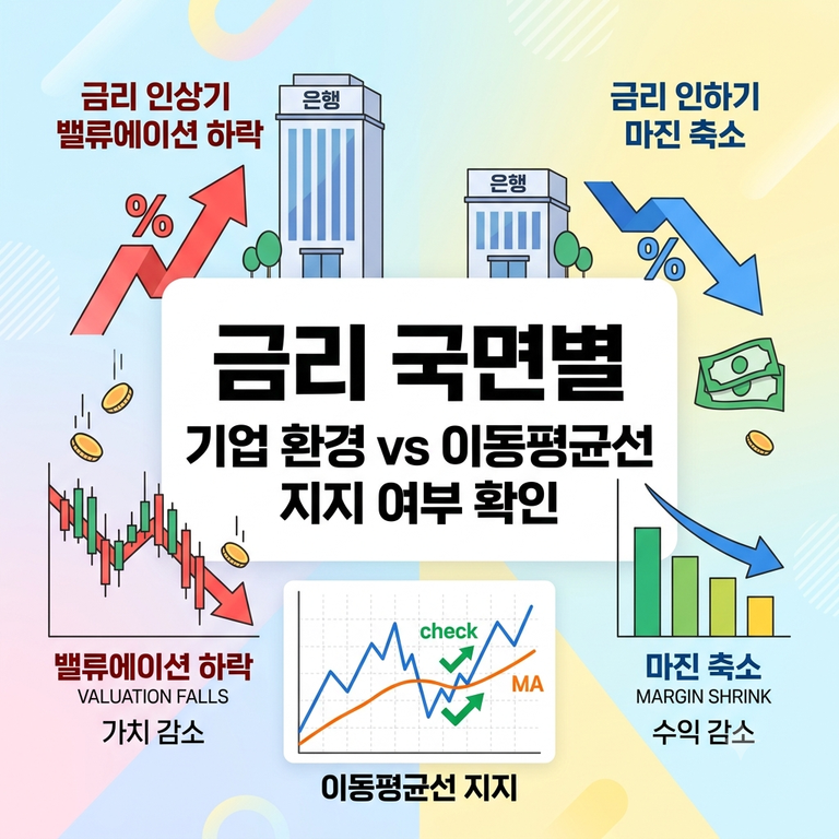 금리 인상기 밸류에이션 하락 vs 금리 인하기 마진 축소, 국면별 기업 환경과 이동평균선 지지 여부 9 image 53