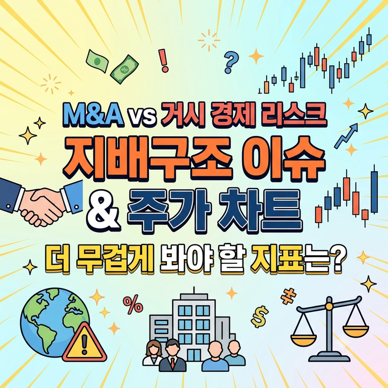 M&A 기대감 vs 거시 경제 리스크, 지배구조 이슈 발생 시 주가 차트에서 더 무겁게 봐야 할 지표는? 4 m&a