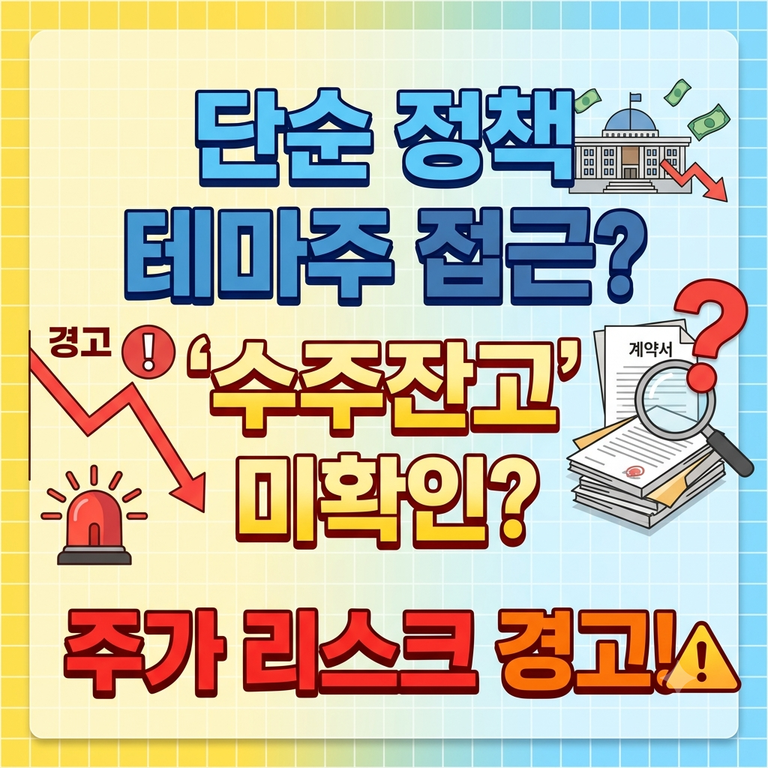 단순 정책 발표만 보고 테마주 접근? '수주잔고' 확인 안 하면 겪게 될 주가 리스크 9 테마주
